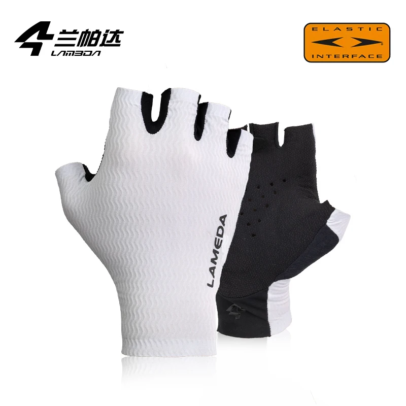 Guanti mezze dita da ciclismo Lameda guanti da ciclismo da uomo ammortizzanti guanti senza dita modello da corsa facili da togliere Comfort senza