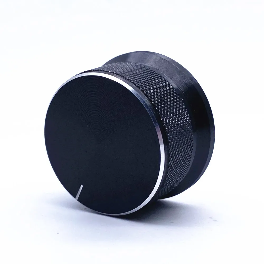 1 szt. 40X22mm (D*H) pokrętło potencjometru ze stopu aluminium regulacja głośności enkodera audio nakładka na pokrętło do otworu na wałek 6mm