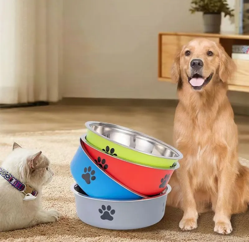 Hundenapf mit rutschfester Gummibasis und Trinknapf für kleine Katzen und Hunde, Edelstahl-Futternapf für Haustiere – Detail 7