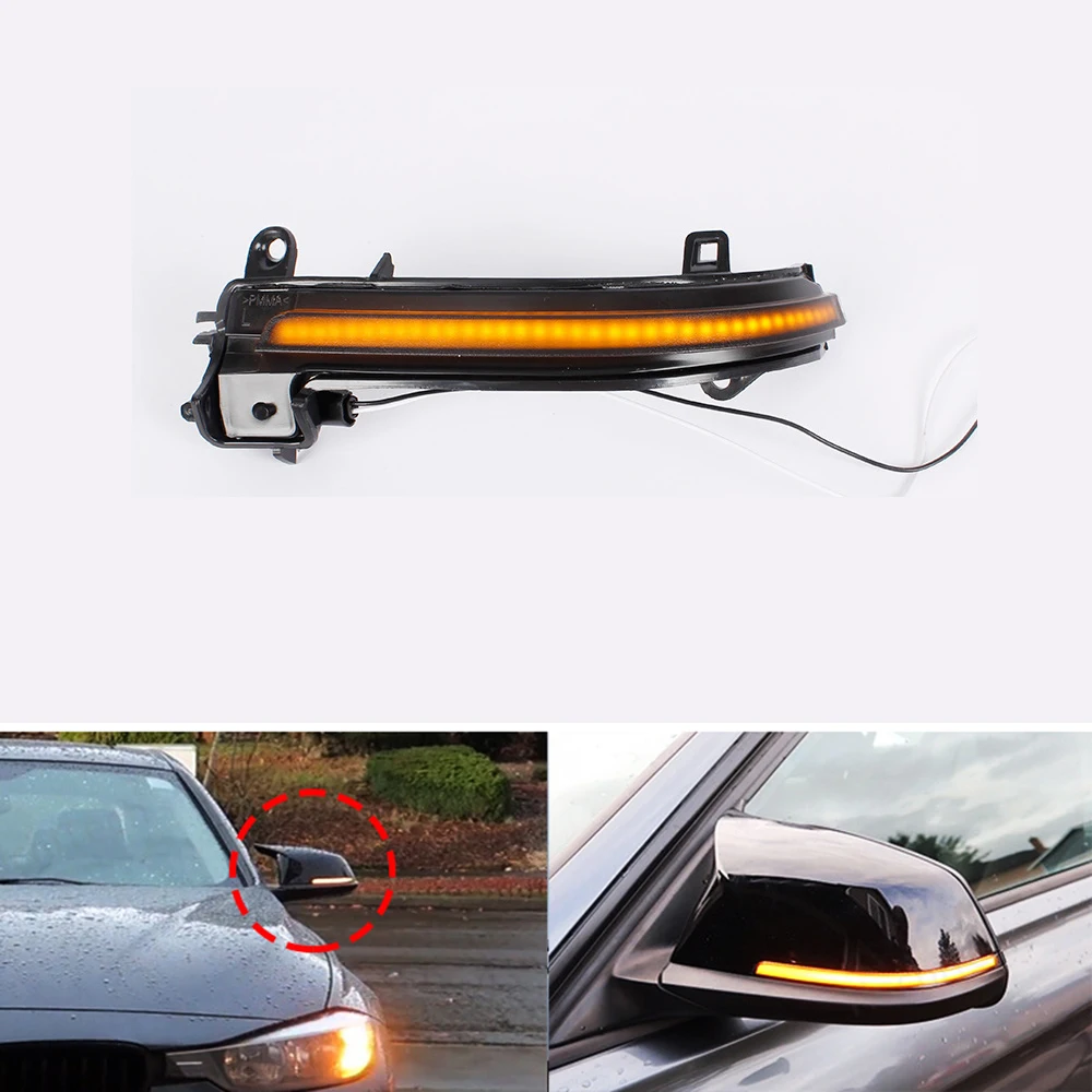 Suitable for BMW 1/2/3/4 Series F30/21/22/20/31 LED Rearview Mirror Flowing Light Turn Light Yellow Flowing Light