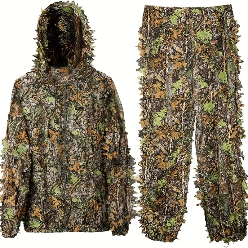 Outdoor Adult Camouflage Suit Tactical Geely 3D Leaf Special Forces Combat Suit Camouflage Suit Bird Watching Suit