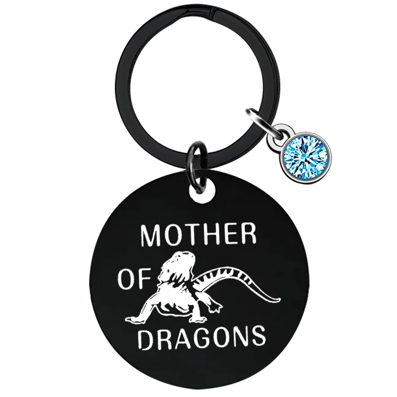 Bearded Dragon Gift Key Chain Ring Mother of Dragon keychains pendant Reptile Lover Gift Lizard Gift Mother Gift