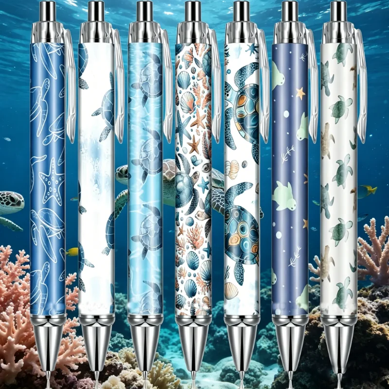 

10pcs turtle ballpoint pen, marine animal themed ballpoint pen, creative office supplies, perfect gift for friends
