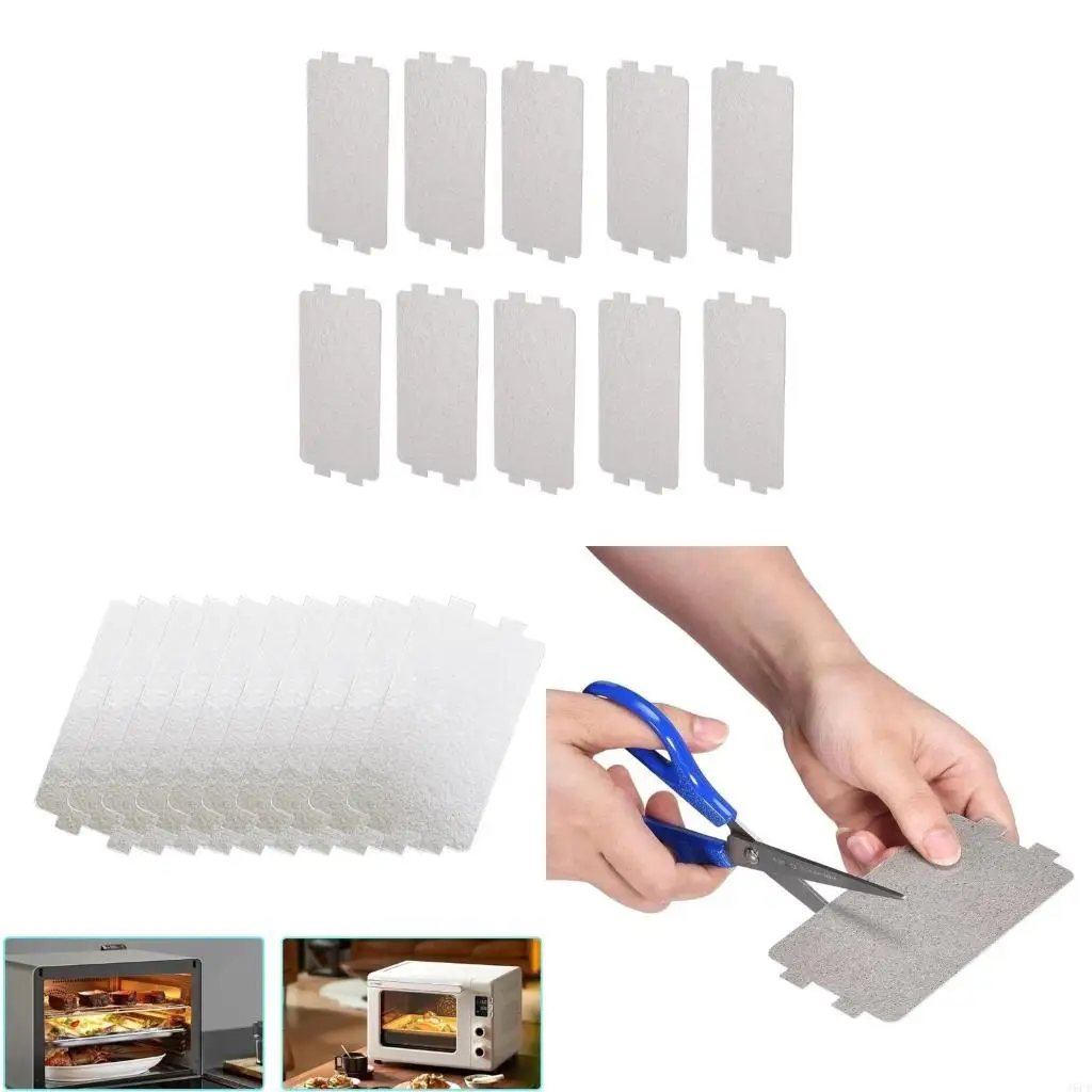 

J6PE 10 шт. сменные пластины, утолщенные листы, микроволновая печь, слюдяные листы, направляющие для волн, крышка для нагрева