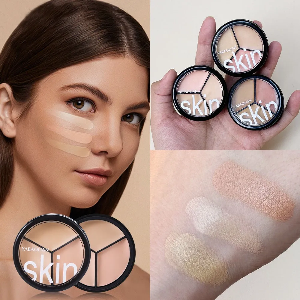 3色コンシーラー、フルカバーカラー、コンシーラー、クマや小じわに効くウォータープルーフ