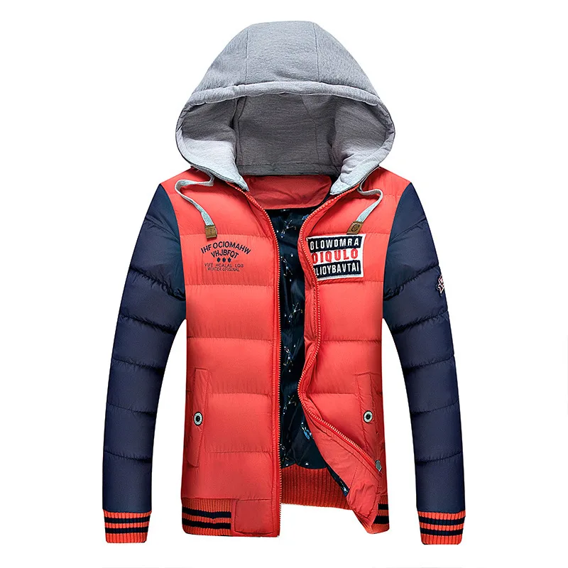 Men\'s Style Personalized Street Culture Thickened Fashion Cotton Padded Clothes Warm Hooded