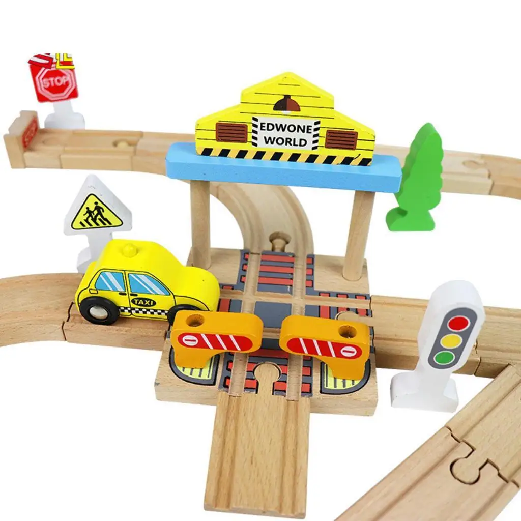 

Набор железной дороги с рельсами и дорожными знаками, развивающая игрушка для дошкольников, конструктор, игрушка для развития моторики, набор для дошкольных вечеринок