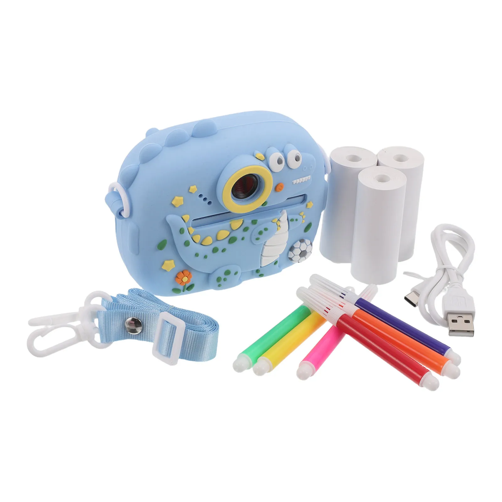 Instant Print Camera voor kinderen Draagbare selfie digitale camera voor reisfeesten Verjaardag Kinderen Jongens Meisjes Kleur Instant Print