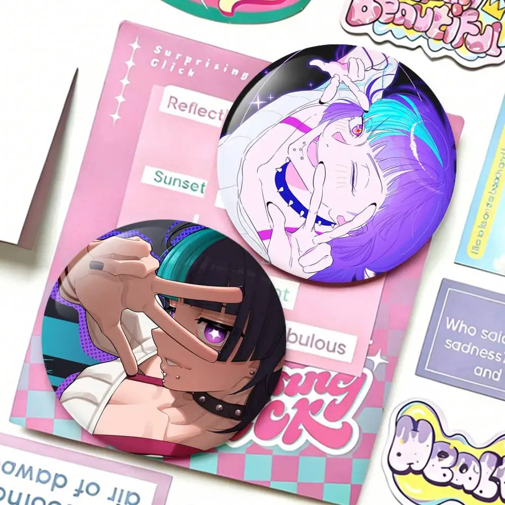K-Kirara H-Hoshi Badges 25 32 44 58 75 mm Round Fans Collect Friends Gifts Brooch Souvenir