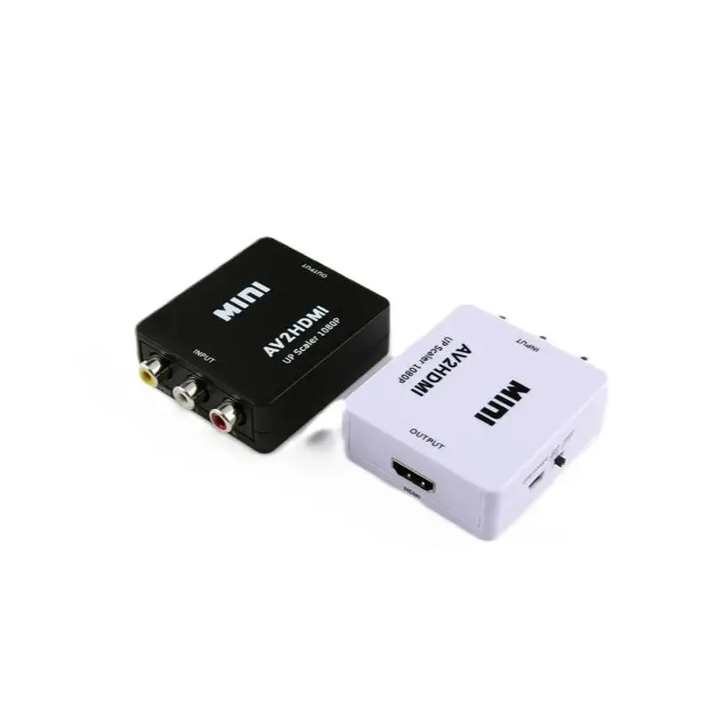 محول AV صغير إلى HDMI محول صوت وفيديو عالي الوضوح أسود/أبيض HD محول الوسائط المتعددة لألعاب المسرح المنزلي والكمبيوتر الشخصي #4