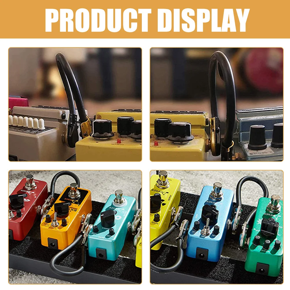 Cables de conexión para Pedal de guitarra, cables de conexión de instrumentos de PVC y cobre para efectos de guitarra eléctrica, 4 Uds.