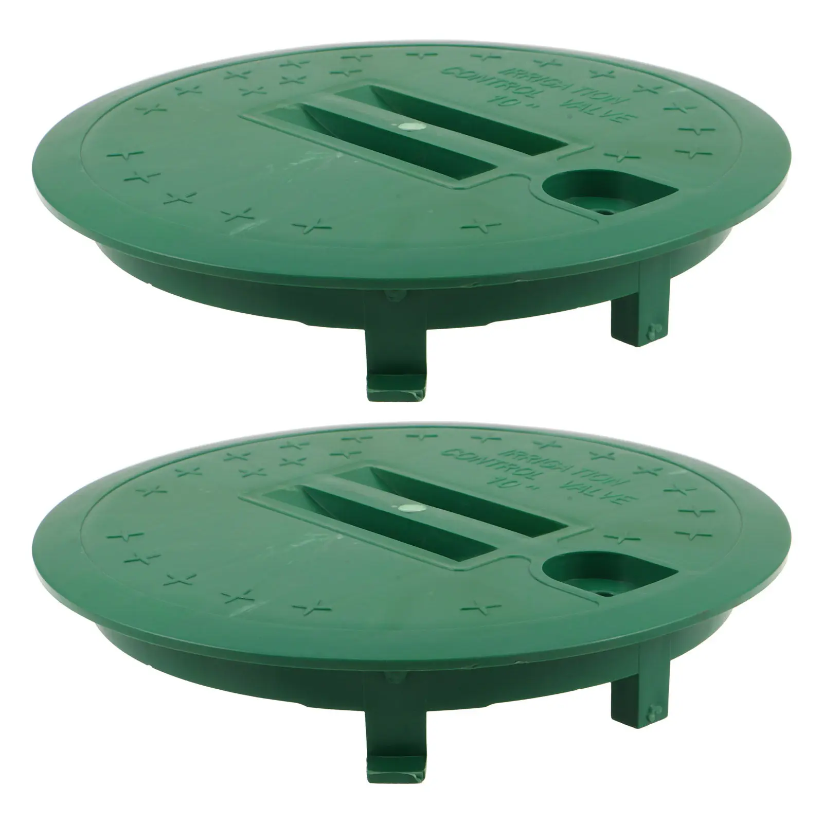 2Pcs Round Plastic Irrigation Valve Box Cover 10 Inch Heavy Duty Weatherproof Lid for Sprinkler System Outdoor Garden Yard Water