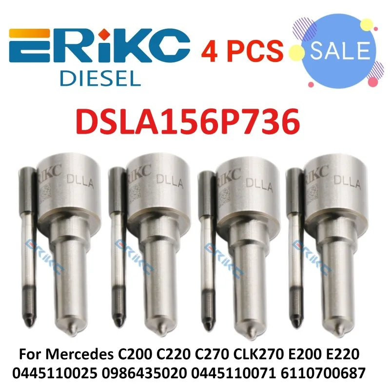 

DSLA156P736 Diesel Injector Nozzle for Mercedes C200 C220 C270 CLK270 E200 E220 0445110025 0986435020 0445110071 6110700687