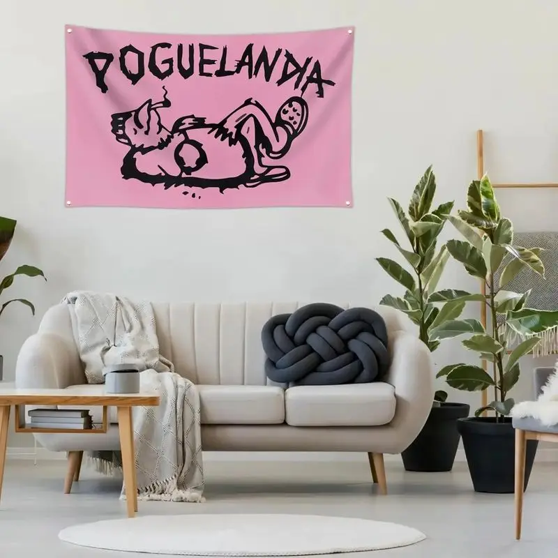 VIKAMA Cartoon Flag Tapestry, Exploration Printed Wall Hanging, Aesthetic Dorm Esports Room Bar Home Decor