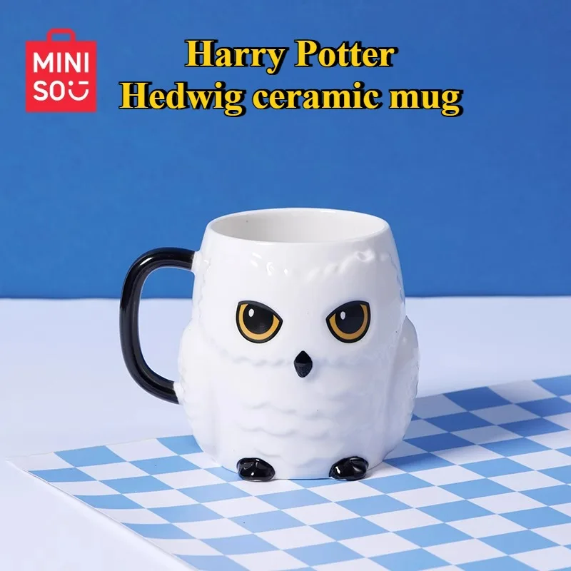 

MINISO Harrys Potter Series Hedwig Shape Ceramic Cup Cute Owl Large Capacity Coffee Cup Breakfast Milk Cup Christmas Gift