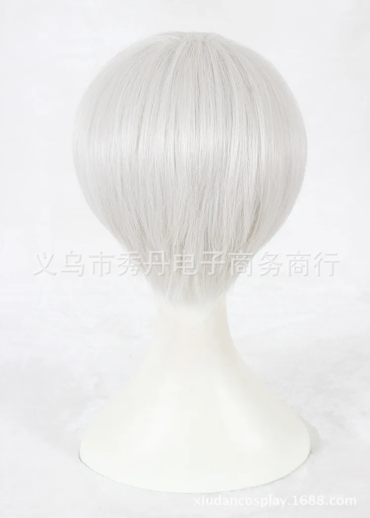 Xiu Dan Neil: Mechanical Era 9S Silver And White Mixed Color Cosplay Wig 327A