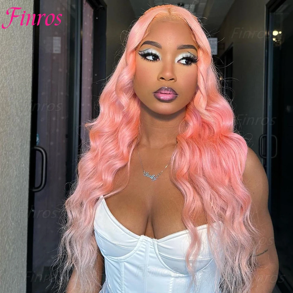 女性用フロントレース付きナチュラルウェーブウィッグ,ナチュラルヘア,ライトピンク,613色,ブロンド,13x6