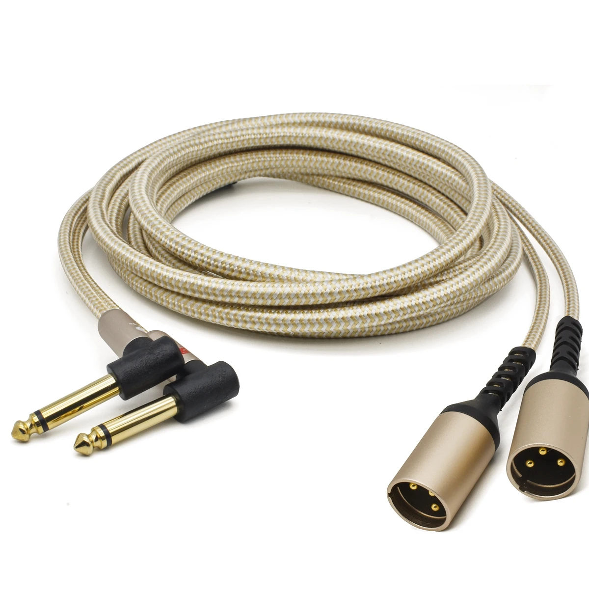 Hifi Audio Cable Dual 6.35MM TS Plug to Dual Regular 3-Pin XLR for Amplifier Sound Card MIxer SPC Cable 1M 2M 3M 5M 8M 10M 15M