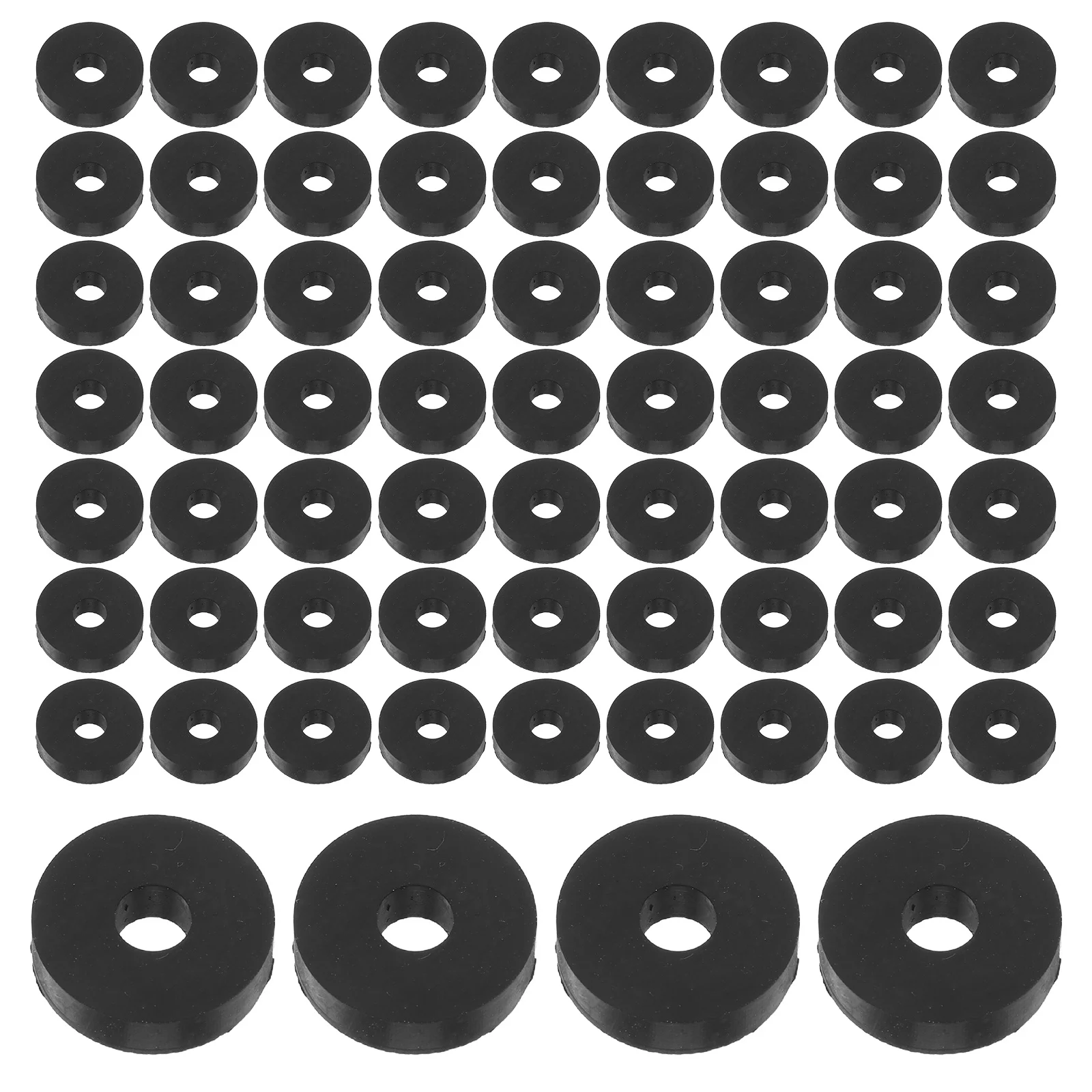 

50pcs Rubber O-Type Washers 20Mm Od 6Mm Id 5Mm Thick Black Vibration Damping Isolation Mount For Machinery Equipment Anti