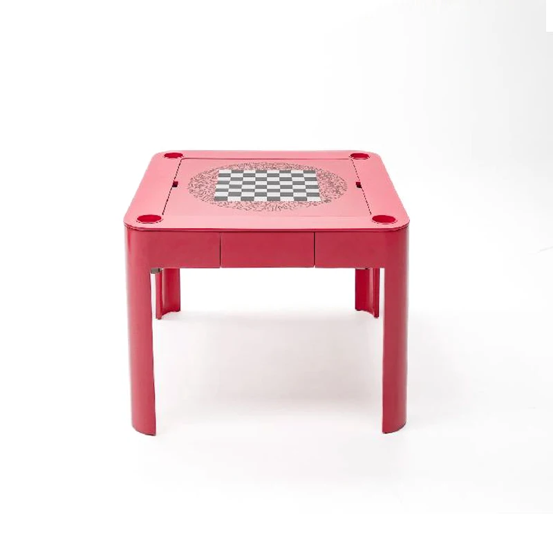 Pink 4-in-1 Multifunctional Entertainment Game Table/chess Table/poker Table, Equipped With Chip Box, Mahjong, Etc.