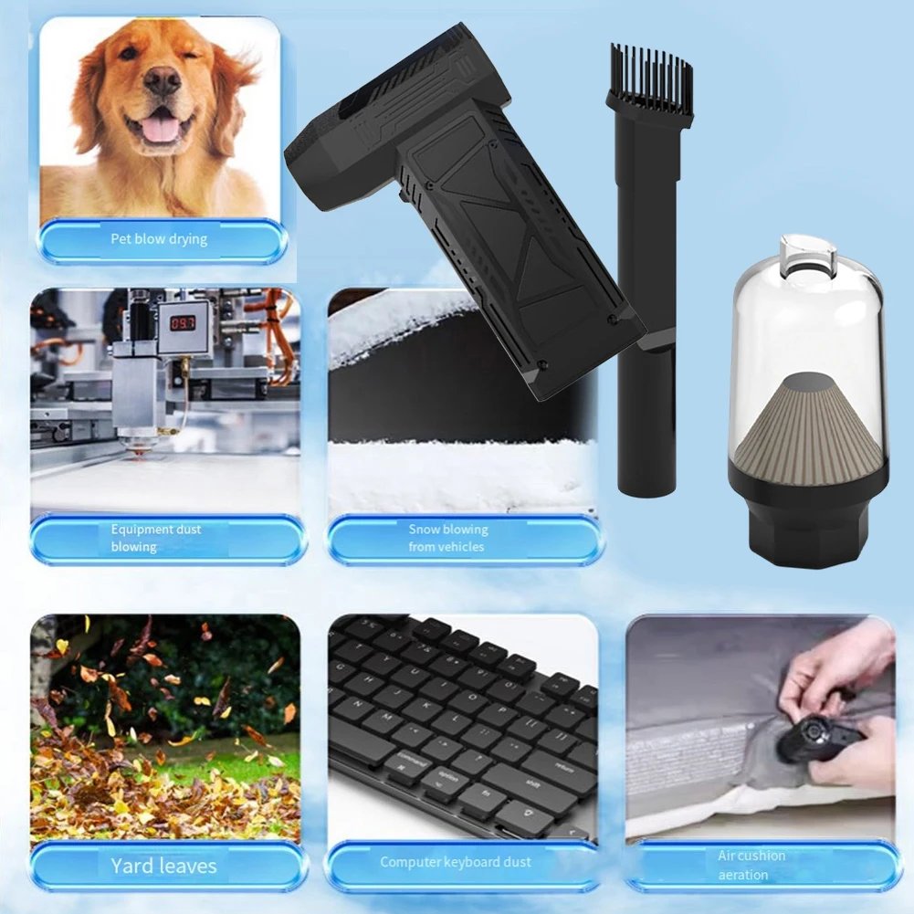 Dust Removal Brushless Motor Handheld Cleaner Brushless Motor Fan 210W Motor Power 4 Wind Speed Settings 8000 MAh Battery