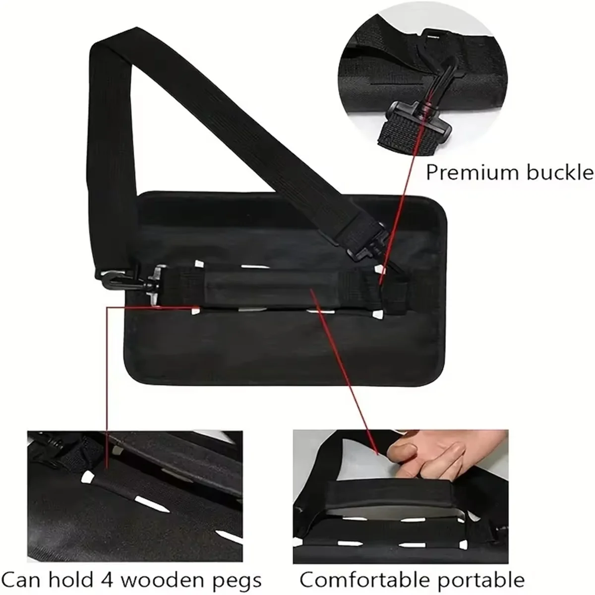 

AC22 Portable Mini Golf Club Bag - Light Weight Outdoor Training Shoulder Crossbody Storage for Unisex