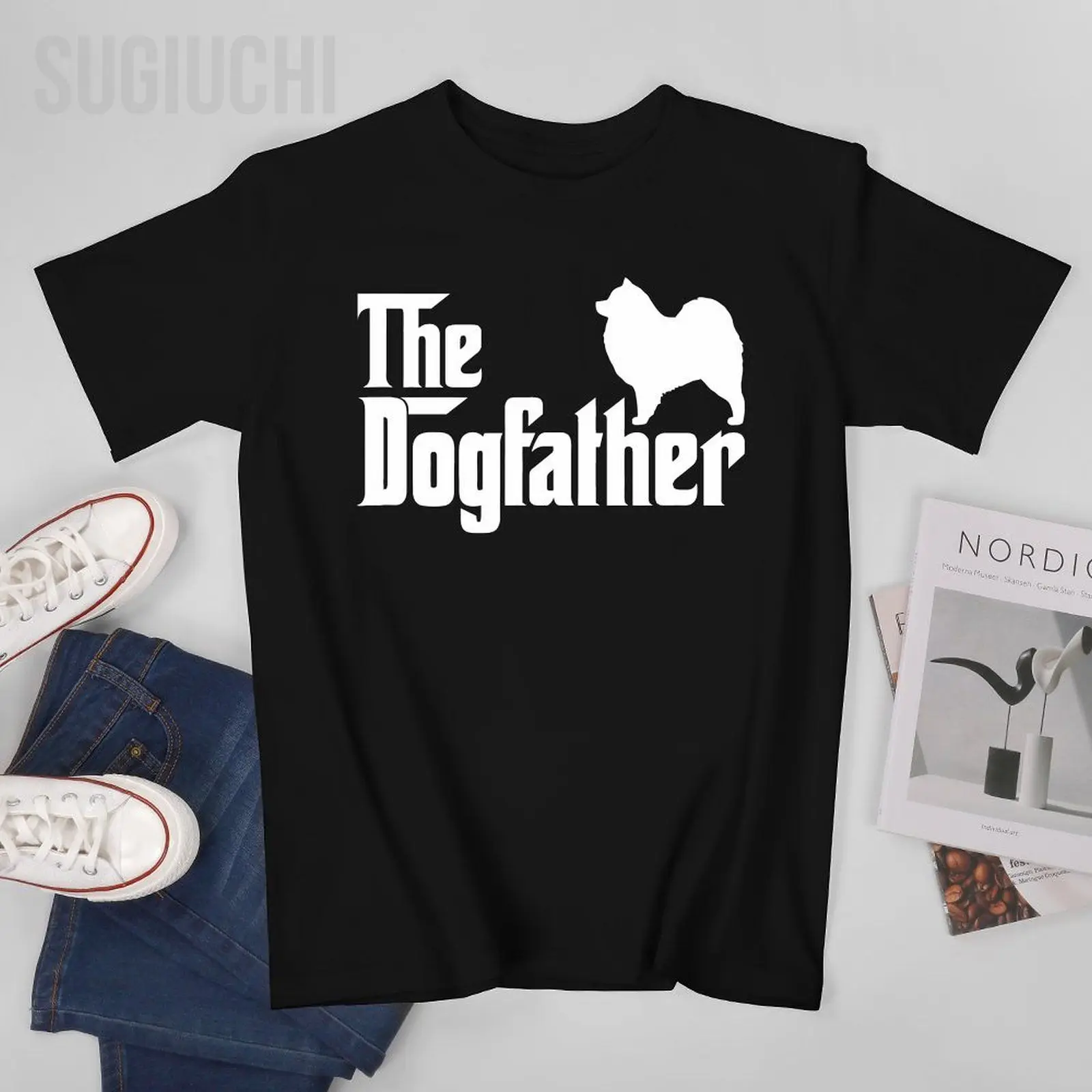 

Unisex Men Samoyed Lover Gift DogFather Tshirt Tees T Shirts Women Boys 100% Cotton T-Shirt