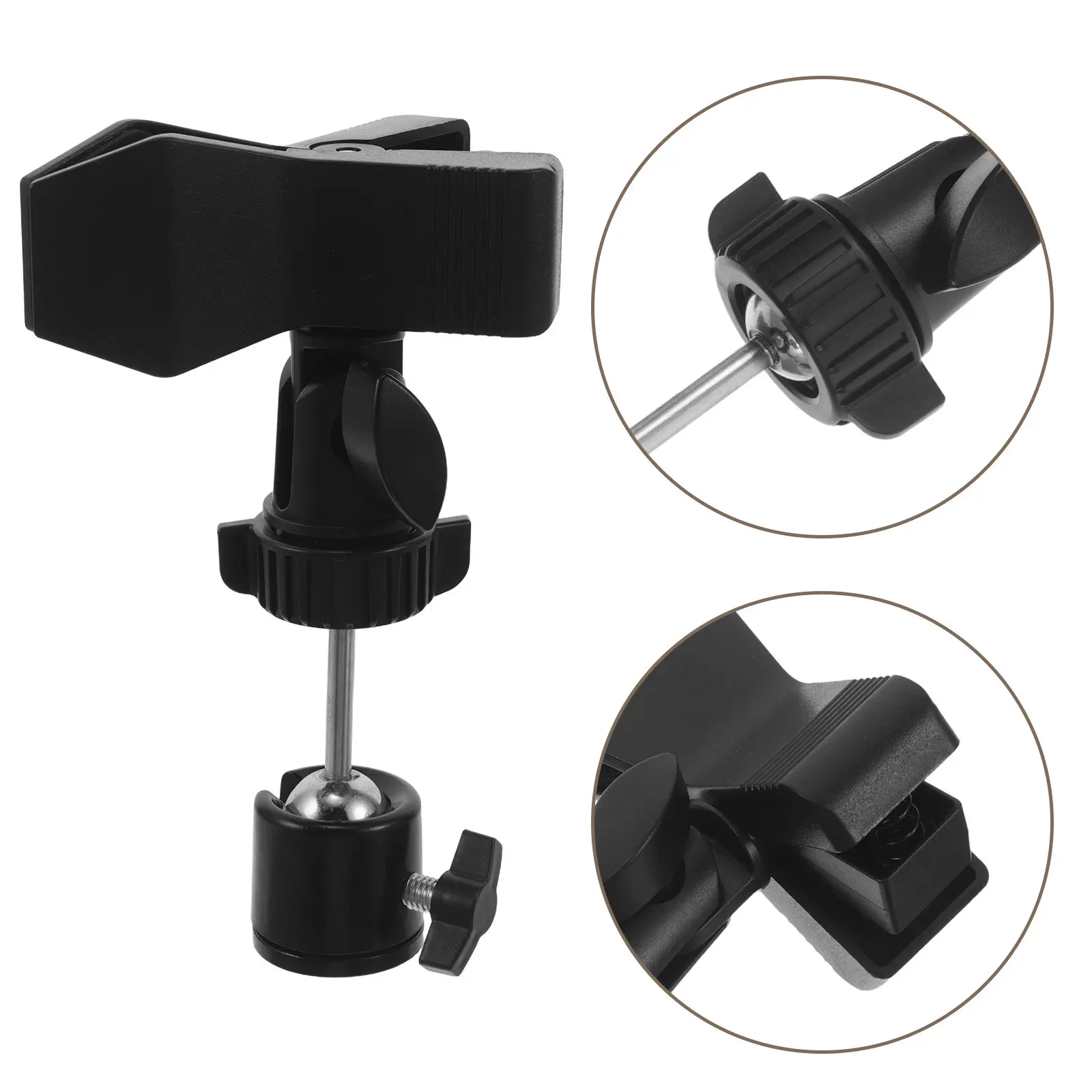 Live Broadcast Microphone Clip Equipment Adjustable Holder Clamp Stand Desk Metal