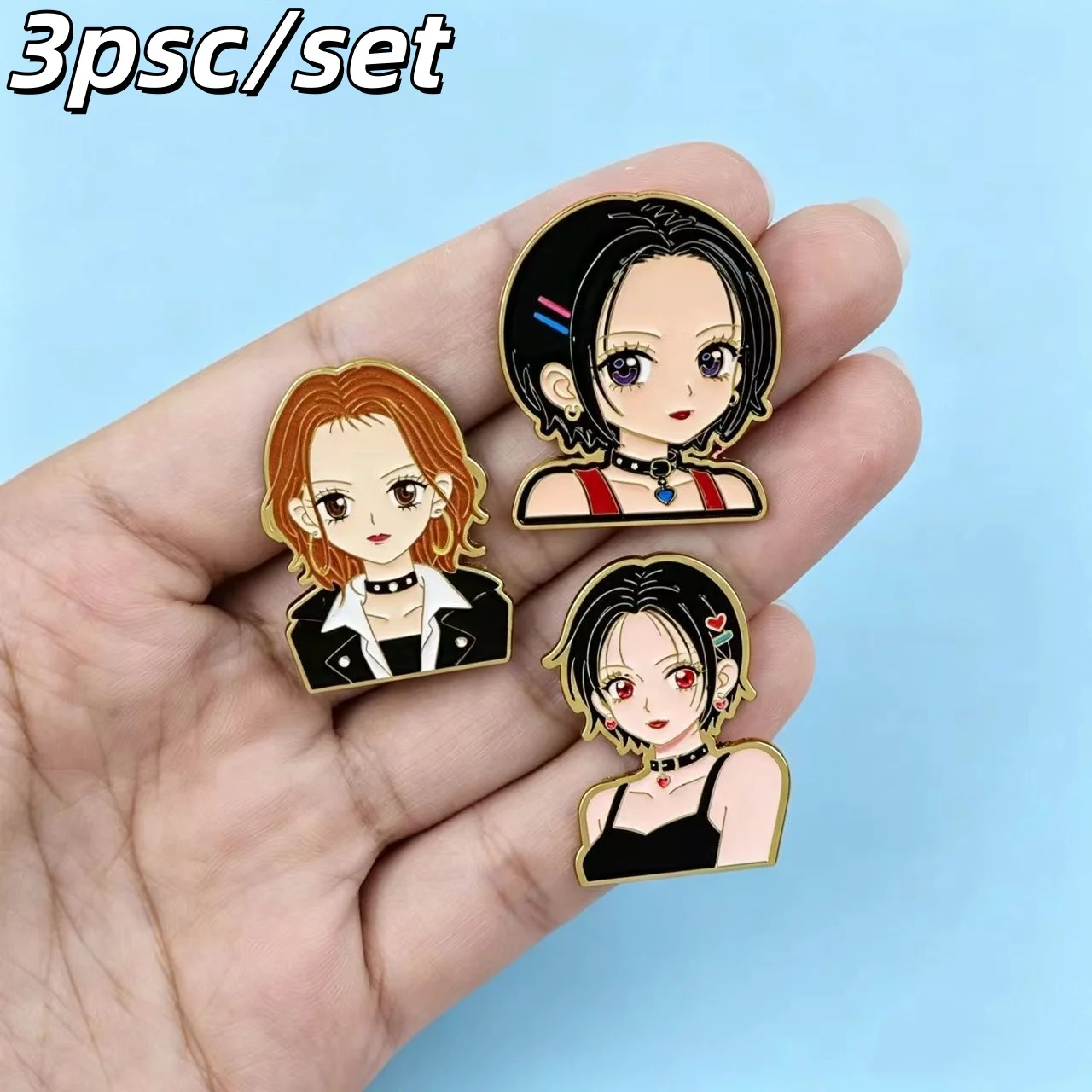 Anime Osaki NANA Manga Enamel Pins Sweet Cool Girls Metal Brooch Badge Backpack Lapel Decor Accessories Fans Collection Gift 