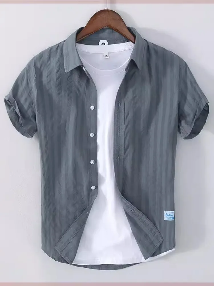 

Хлопково-льняная мужская повседневная свободная футболка-поло, летняя тонкая, модная, трендовая, свободного кроя, хлопковая футболка-поло