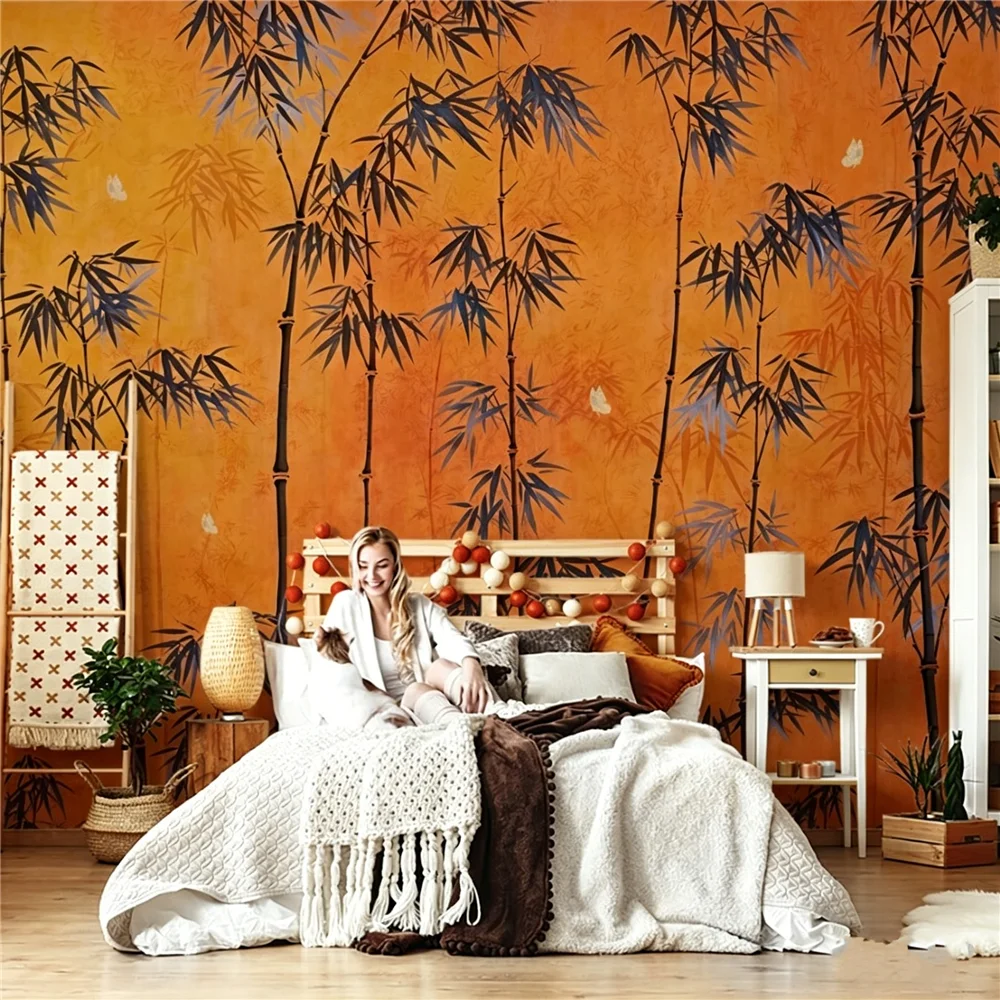 custom papel de parede murals TV background Waterfall scenery wallpapers bamboo wallpaper 3d moderno wall paper home decoration