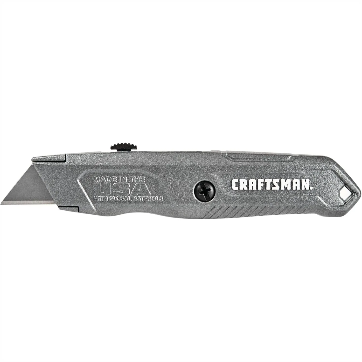 

Retractable Utility Knife With 3 Blades Included Variable Cut Depth 3 Positions Integrated Blade Storage