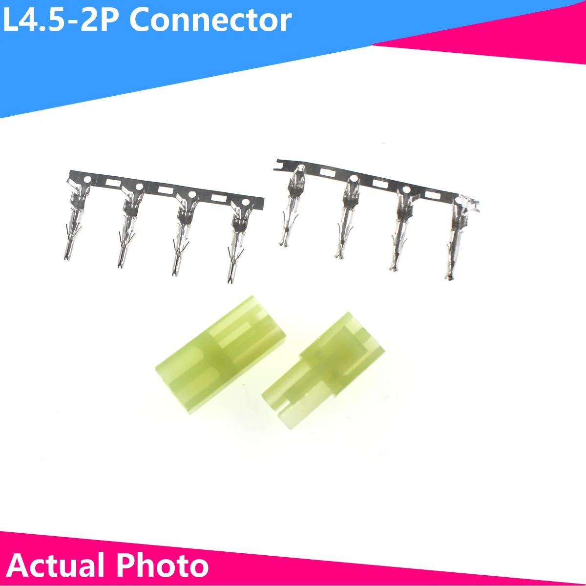 5 Stuks Kleine El Connector 2P Pitch L 4.5 Mm C4504 Plug C4503 Interface Mannelijke En Vrouwelijke Rubber Shell, Connector