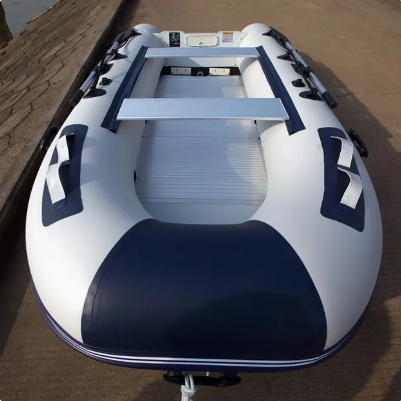 Rubber boat 3.6 meters white. Aluminum floor.