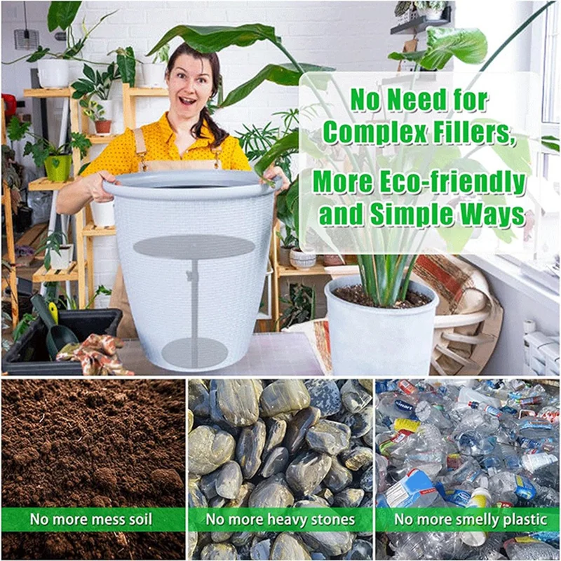 

Flower Pot Risers, Plant Lift Inserts Adjustable Plant Risers For Tall Taper For Indoor Outdoor Planter Container