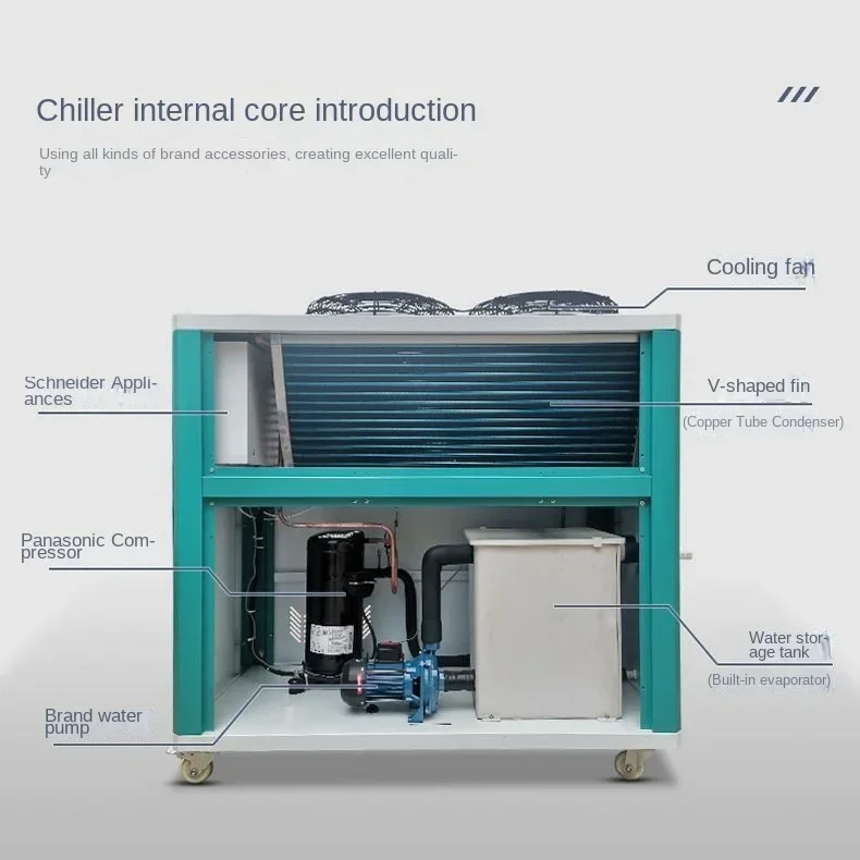 

Injection mold cooling oil machine, air freezer, 10 horsepower circulating cooling ice water machine, hot selling FLASH sales