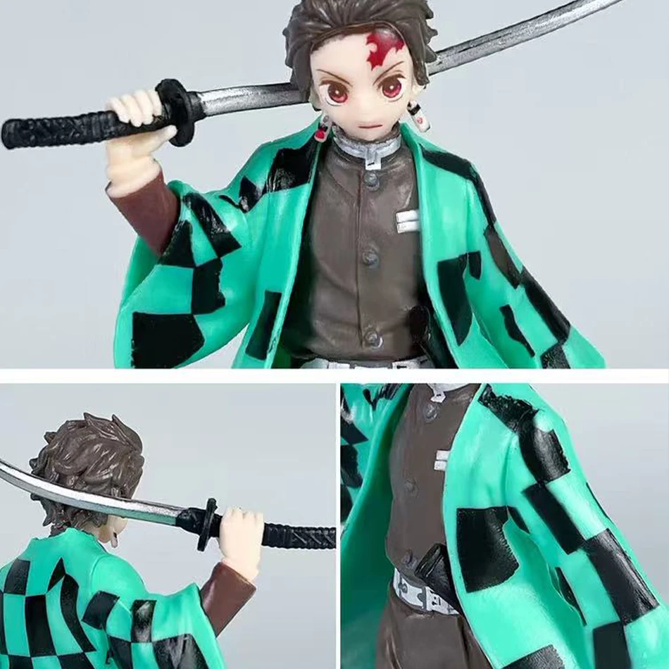Anime  Demon Slayer Figures Kimetsu No Yaiba Doll Tanjiro Nezuko Zenitsu Figurine Inosuke Warrior Action Figure Model Toys