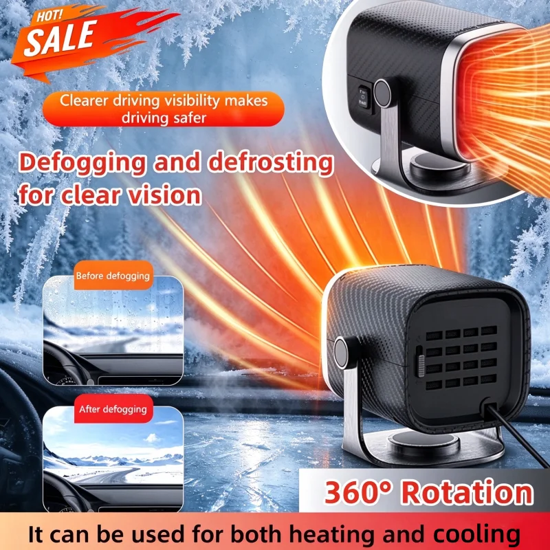 Car Home Heater 12V/24V Electric Cooling Heating Fan Electric Heater Fan Windshield Demister Defroster HOME Sup Heater Hot Sale