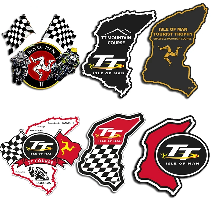 Isle of Man TT Race Logo Car Stickers Personality Waterproof Decal Windows Trunk RV Motorcycle Car Accessories