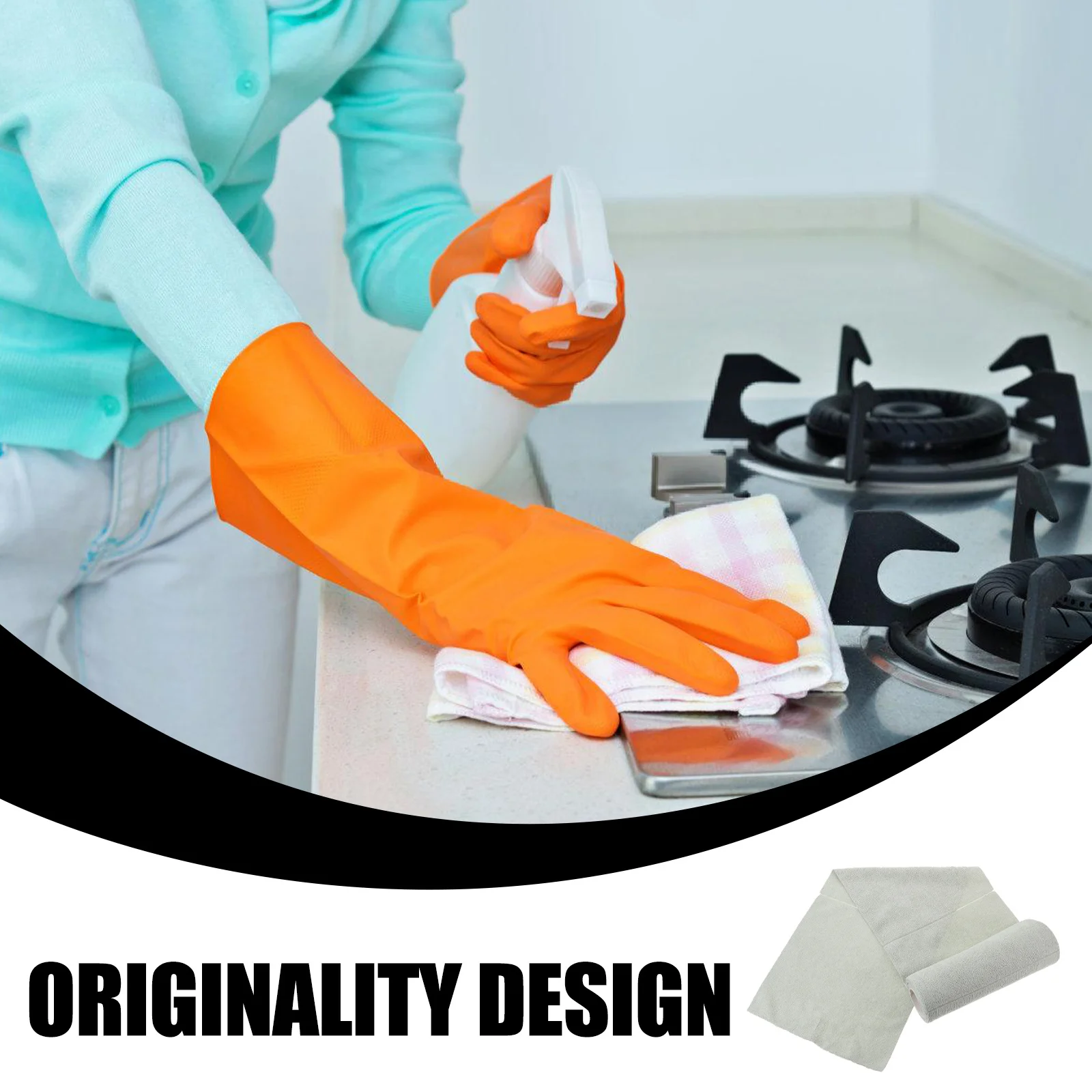 

1 Roll Durable Absorbent Dish Cloth Kitchen Cleaning Cloths for Tough Scouring Glassware Utensils Quick Dry Microfiber Cloths