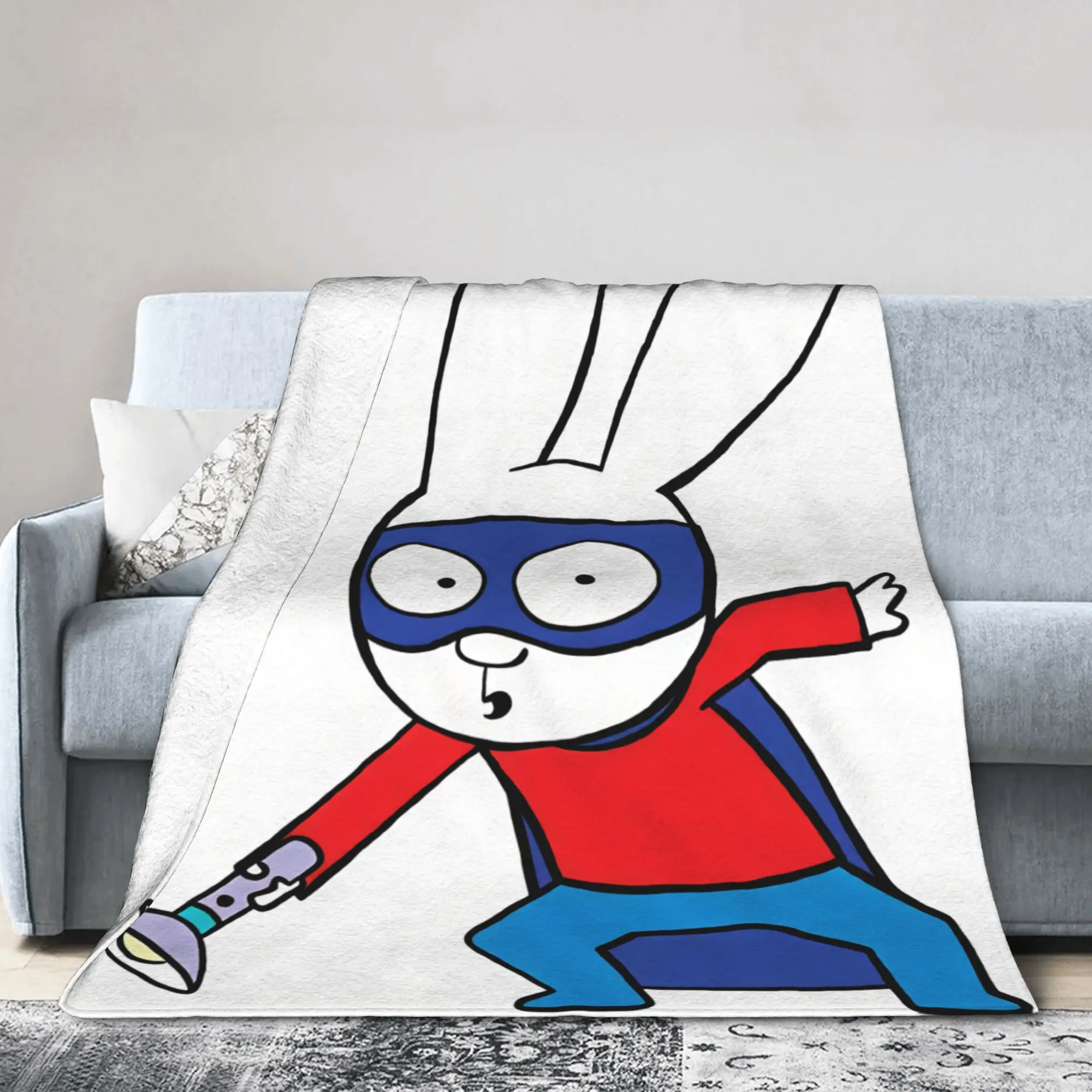 Simon Super Rabbit  Blanket Quality Soft Warm  Throw Blanket Spring Airplane Travel Couch Chair Comfortable Bedspread