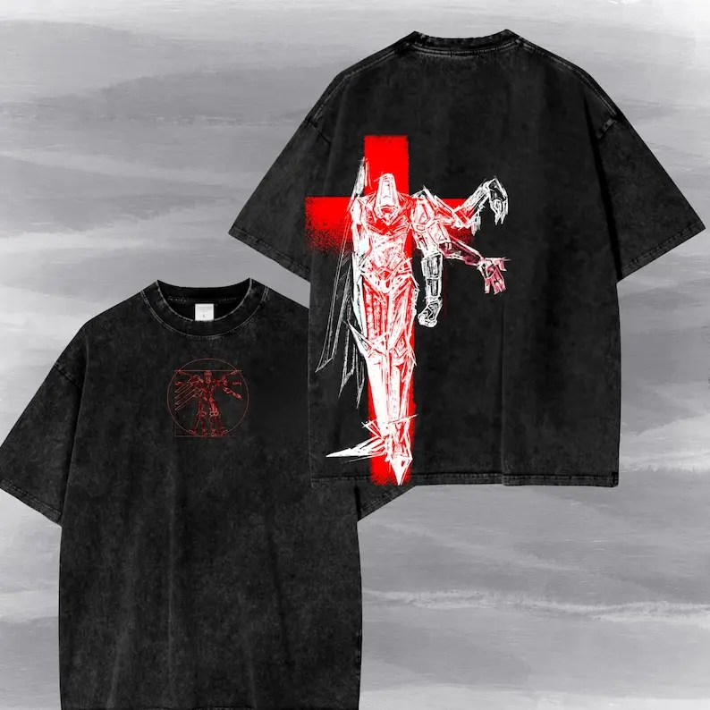 Ultrakill Washed T-shirt New Model personality Clothes Oversized Unisex high quality Vintage Loose Trendy Cotton Couples Classic