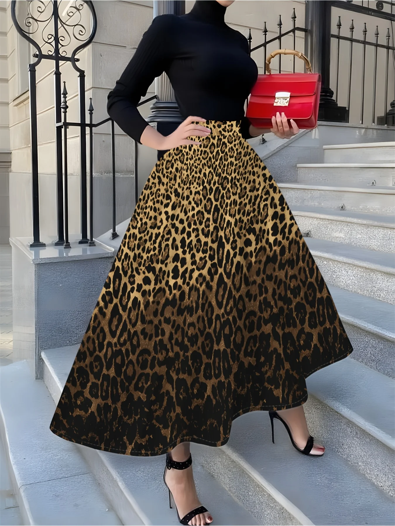 Damen-Rock in A-Linie, lässiger Midirock mit hoher Taille, Sommer, leichter Faltenrock für Damen, Büro, Party, Streetwear, Frühling
