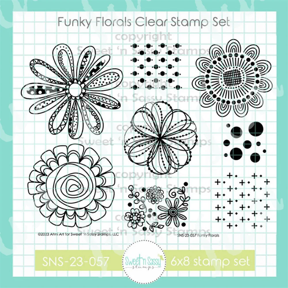 Funky Florals Metal Cutting Dies Stencils for Scrapbooking Clear Stamps Photo Album Embossing Cut Die DIY Paper Cards Decoration