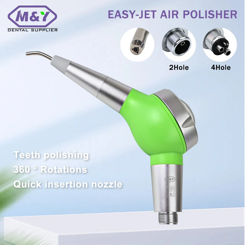 Dental Air Prophy Jet Handpiece 2/4 Holes Autoclavable 360° Rotation Teeth Polishing Sandblaster Quick Insert Nozzle Equipment