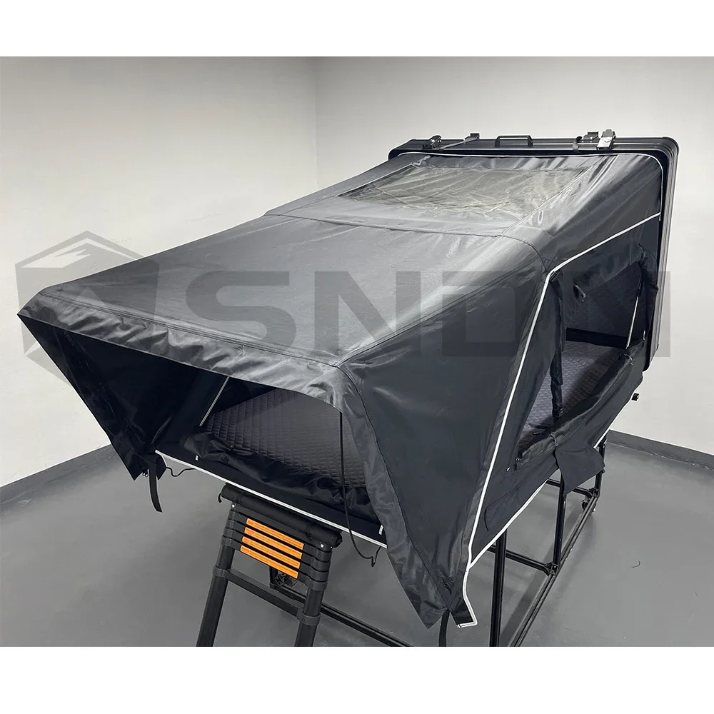 SNDN Hot Style Fold Out Design Large Space Car Roof Top Tent Hard Shell Aluminum Quick Setup Lightweight Roof Top Camping Tent
