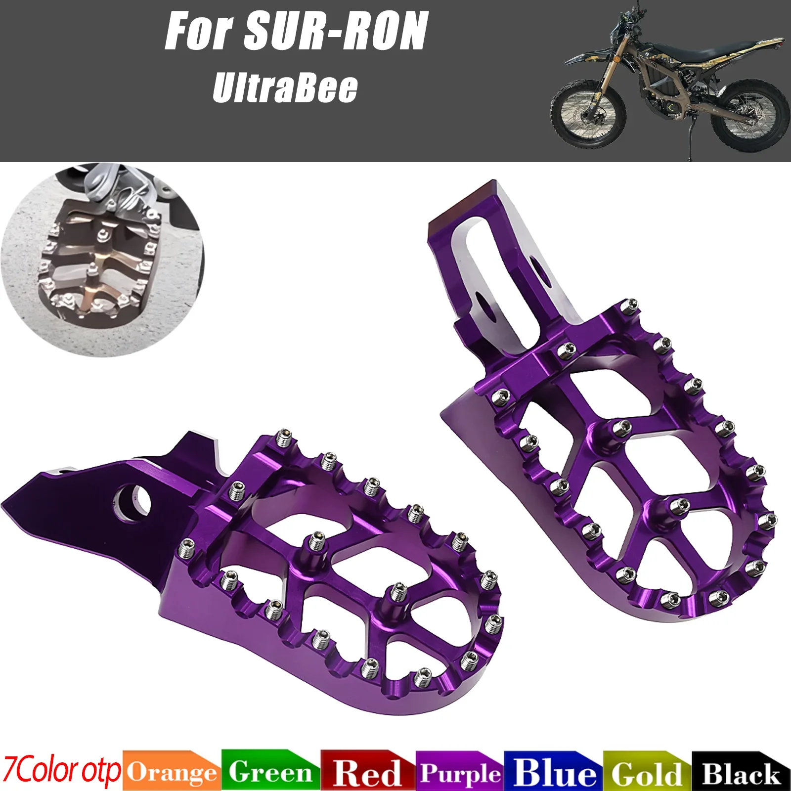 Surron Ultra Bee Foot Pegs Footrest For Sur-Ron Light Bee Electric Dirt Bike Enduro Footpegs Pedals Off Road Parts
