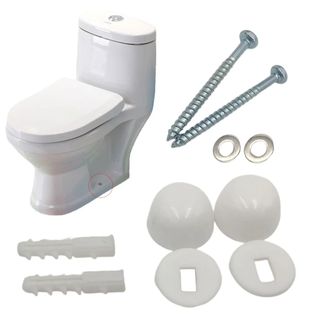 Angled Toilet Floor Fixing Kit with Anchor Bolts for Pan Positioning Compatible with Bidets and Pedestal Basins