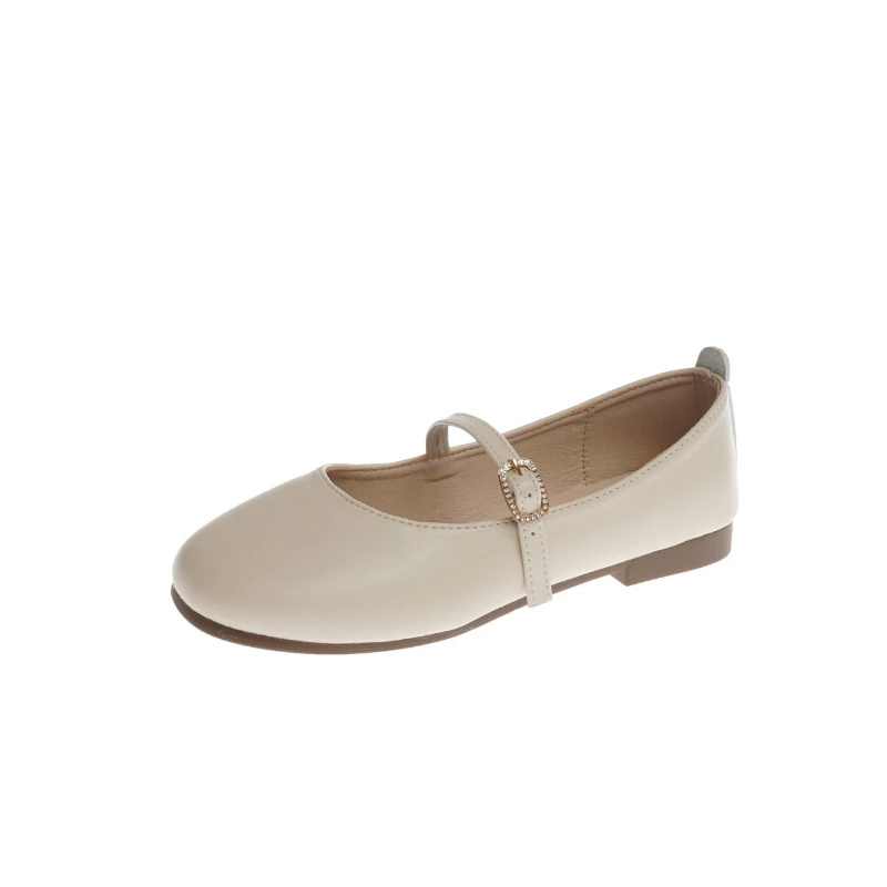 Chaussures simples en cuir souple à bout carré pour femmes, décontractées, style féerique doux, coupe peu profonde, chaussures plates, printemps, été, automne, 2024