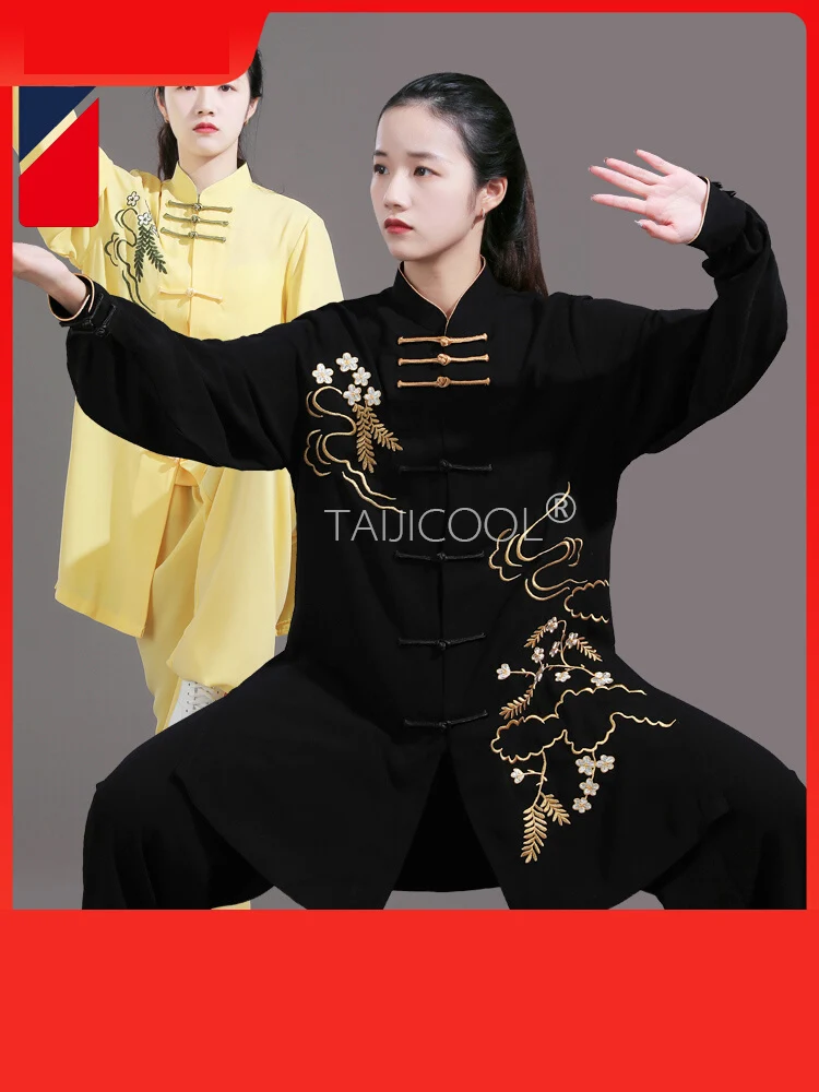 Chinese Style Tai Chi Uniform for Women and Men, Embroidered Martial Arts Performance Clothes, Exercise Clothes